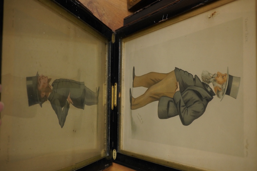 Vanity Fair Twelve caricatures, To include nine by SPY (Leslie Matthew Ward), Lithographic prints, largest 36 x 23cm, Provenance: From the House of Commons Press Gallery, The vendor worked at the House of Commons where t